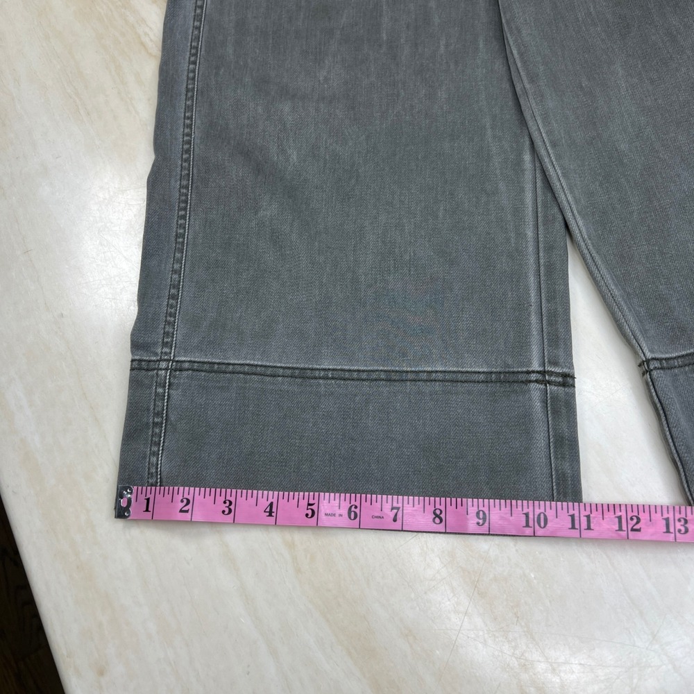 GAP Womens Size 4 Gray Wide Leg Crop High Rise Patch Pocket Denim Pants A36 - Picture 10 of 13